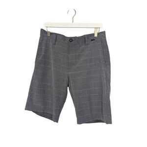 Travis Mathew Gray White Stripe Golf Shorts Athletic Mens Size 32